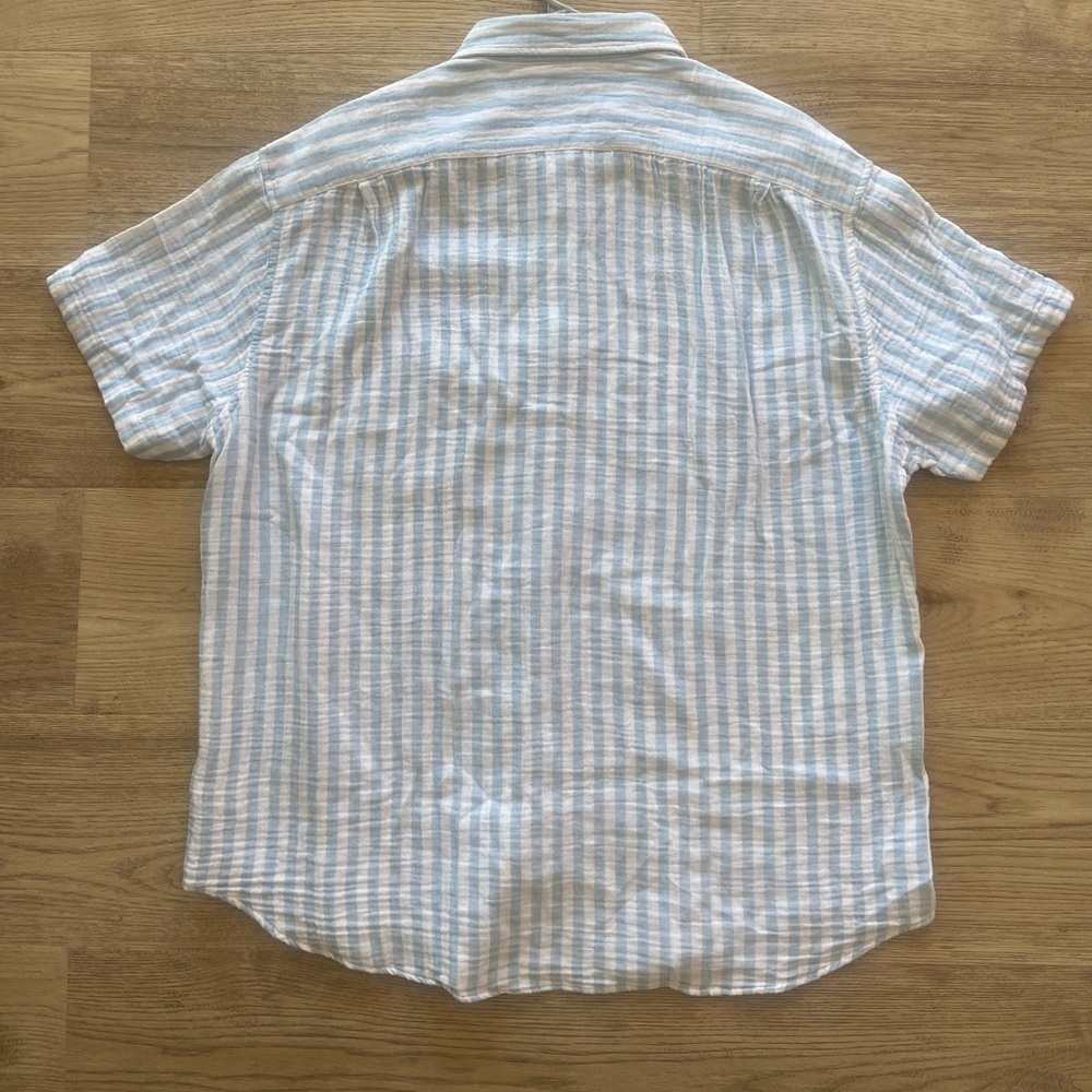 J. Crew Factory NWT Men’s Slim Short Sleeve 100% Cotton Gauze Shirt Size XXL - Picture 4 of 11